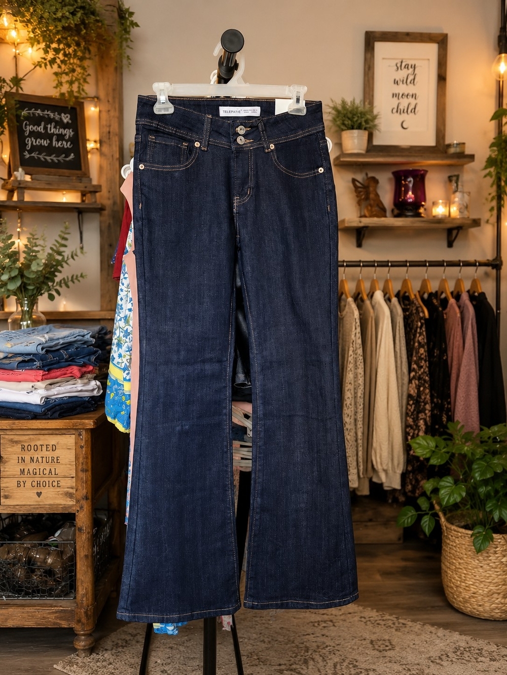 Telepatia Dark Blue Women's Bootcut Jeans